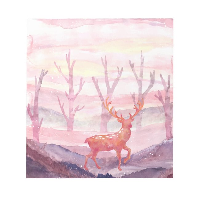 Deer in the forest notepad (Front)