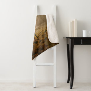Deer in the forest sherpa blanket
