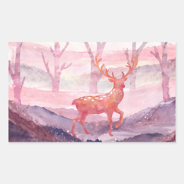 Deer in the forest sticker (Front)