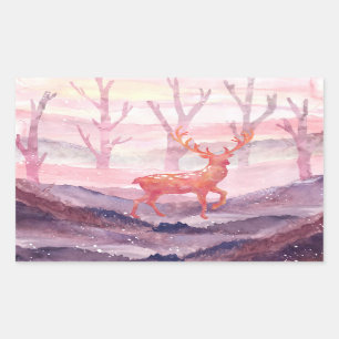 Deer in the forest sticker