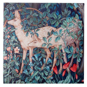 Deer in The Forest, William Morris Tile