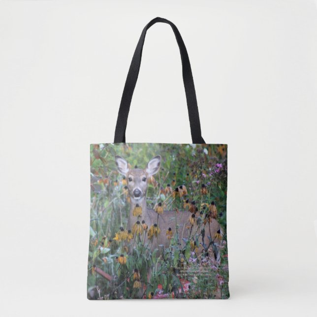 Deer in the Gardens After the Frost Tote Bag (Front)