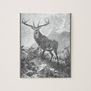 Deer in the High Mountains Jigsaw Puzzle