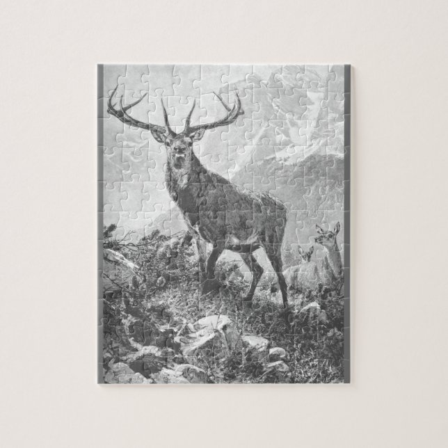 Deer in the High Mountains Jigsaw Puzzle (Vertical)