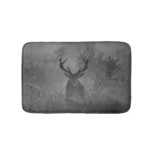 Deer In The Mist Bath Mat