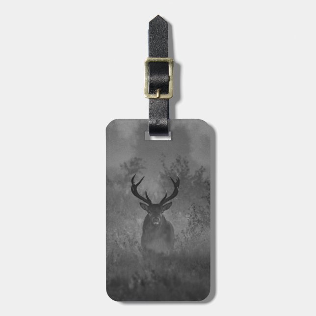 Deer In The Mist Luggage Tag (Front Vertical)