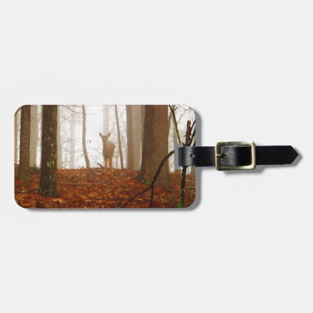 Deer in the Mist Luggage Tag (Front Horizontal)