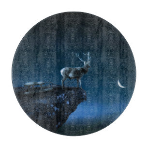 deer in the moonlight cutting board