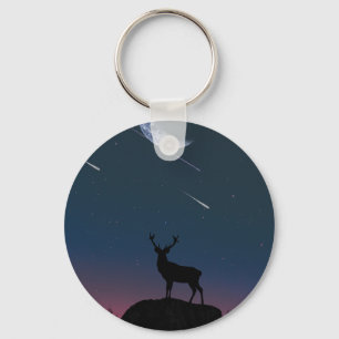 deer in the moonlight keychain