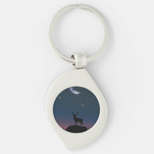 deer in the moonlight keychain