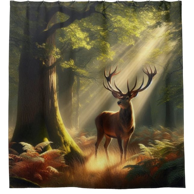 Deer in the morning forest (Front)