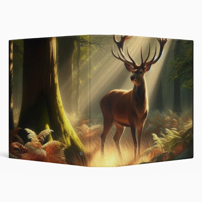 Deer in the morning forest binder (Background)