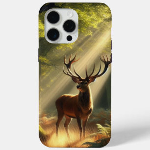 Deer in the morning forest iPhone 15 pro max case