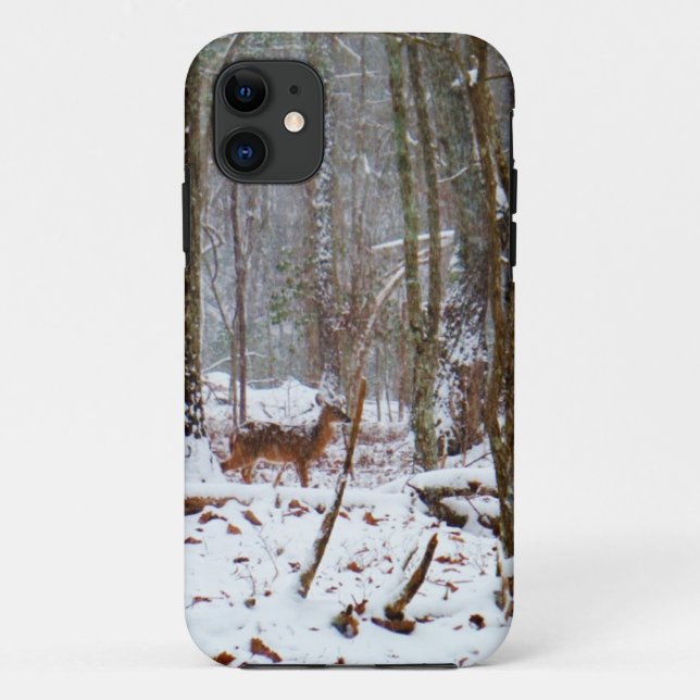 Deer in the snow fall Case-Mate iPhone case (Back)