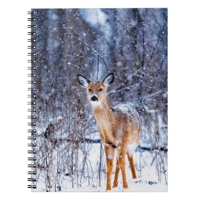 Deer in the Snow Notebook (Front)