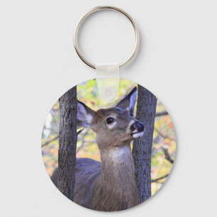 Deer in The Woods Keychain
