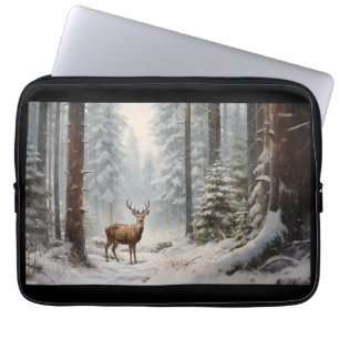 Deer In Winter Electronics Bag