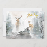 Deer in Winter Snow