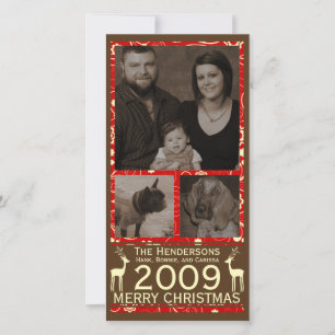 Deer it's Cristmas! Holiday Photocard Card