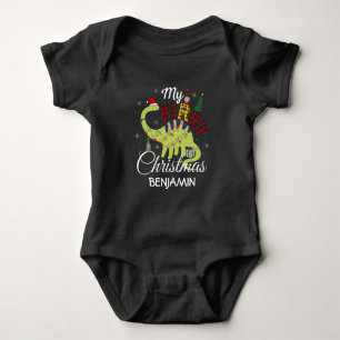 Deer Its My First Christmas Personalize Baby Bodysuit