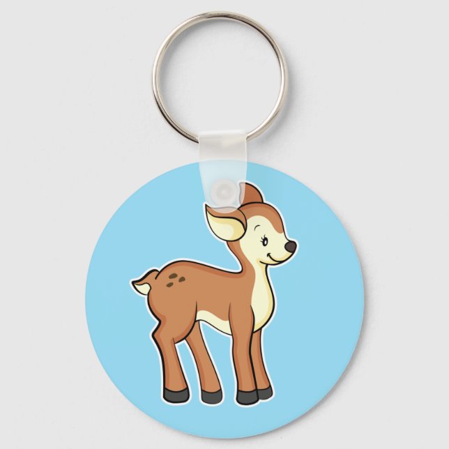 Deer keychain blue (Front)