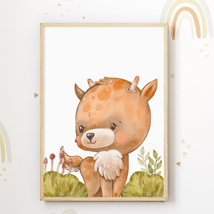 Deer Kids Room Print Cute Animal Poster