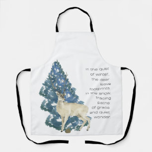 Deer Leave Footprints In The Snow Apron