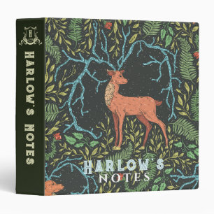 Deer-like Mythical Creature Green Binder