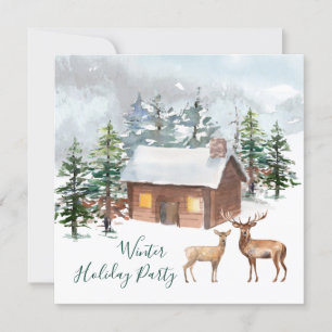 Deer, log cabine Noël Fête Appartement Carte de vo