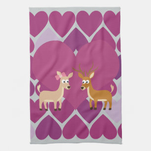 Deer Love Kitchen Towel