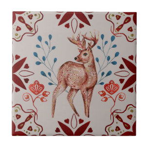 Deer Magical Folk Nordic Art Tile
