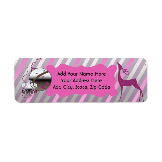 Deer Merry and Bright Return Address Labels (Front)