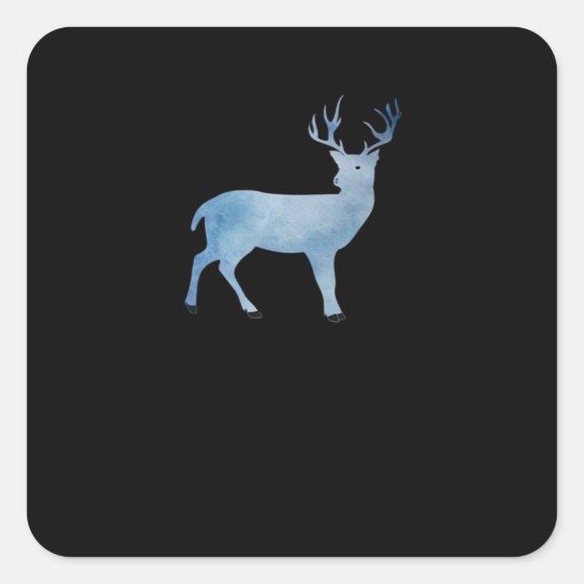 Deer Modern Artistic Design  Square Sticker (Front)