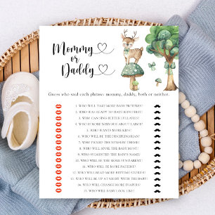 Deer - mommy or daddy baby shower game
