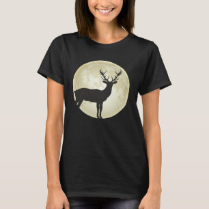 Deer Moon Antler Roe Stag and Forest animal T-Shirt