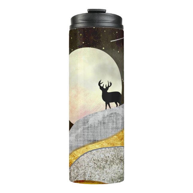 Deer Moon Landscape Thermal Tumbler (Front)