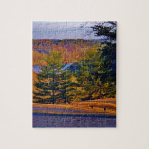Deer & Mt. Lake Jigsaw Puzzle