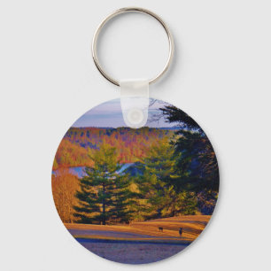 Deer & Mt Lake Keychain