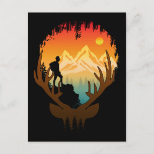 Deer Nature Hiking Postcard