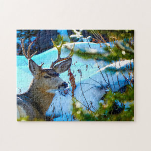 Deer of Yellowstone. Jigsaw Puzzle