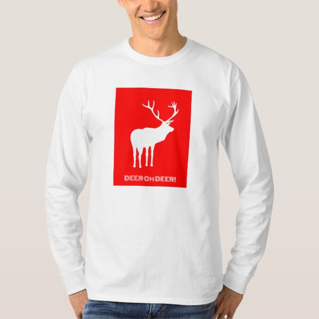 Deer oh Deer, T-shirt, long sleeve T-Shirt (Front)