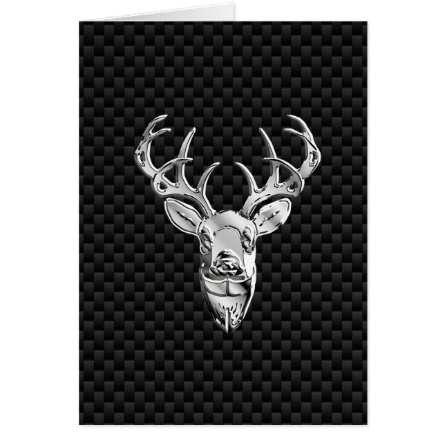 Deer on Carbon Fibre Style Print (Front)