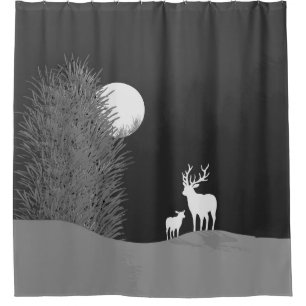 Deer on Moon Lit Hill