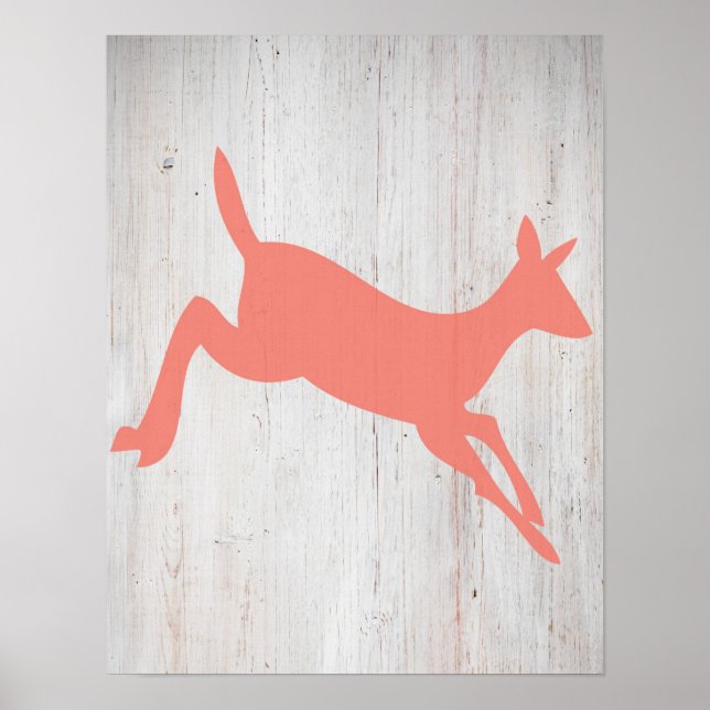 Deer on Wood Print (Front)