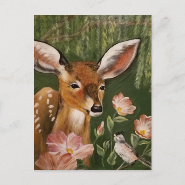 Deer Painting Postcard (Front)