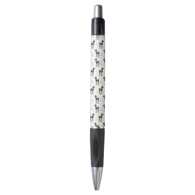 Deer Pattern, Baby Deer, Boho, Flowers, Moon Pen (Front Vertical)