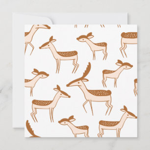 Deer Pattern Design Animal Cute Postcard