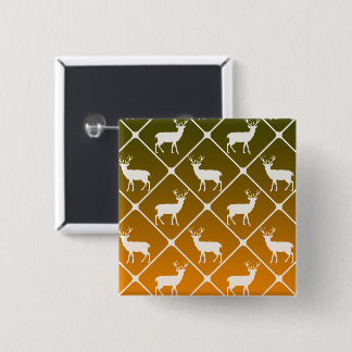 Deer pattern on gradient background 2 inch square button