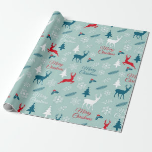 Deer pattern wrapping paper