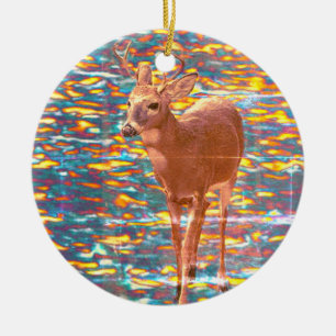 Deer Photo Ornement de Noël